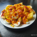 El cooksnap de Rouse González cuando hizo Patatas con huevos cocidos.