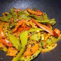 El cooksnap de Becky cuando hizo Espaguetis con salsa asiática de pimientos.