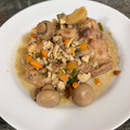 El cooksnap de GUSTAVO CASCANTE cuando hizo Pollo con champiñones y castañas de agua.