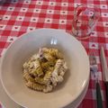 il irharuka quando ha preparato Pasta con crema di parmigiano e pistacchio, pancetta e granella di pistacchi