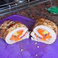 El cooksnap de Cranky I cuando hizo Matambre de cerdo al horno con puré de calabaza.