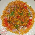  Vedangi Kokate's cooksnap of when they made Mattar chaat (white peas).