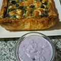 El cooksnap de Reposteria T.S y Comida Casera cuando hizo Quiche hojaldrada de espinacas y champiñones con salsa de arándanos.