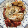 El cooksnap de Irene-Guirao cuando hizo Lubina al horno con pimentón.