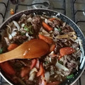El cooksnap de Hector Mendoza cuando hizo Bistec de Carne Entomatado y Torrejón de Maíz Nuevo.