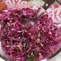 El cooksnap de Natalia Yfrán cuando hizo Ensalada de repollo morado.