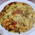 El cooksnap de Sergio Morgenstern cuando hizo Tortilla de fideos con acelga y champiñones.