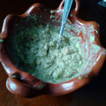 El cooksnap de Maggie Alarcón cuando hizo Guacamole ranchero con tequila.