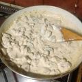 El cooksnap de Claudio Vallejos cuando hizo Tallarines con salsa blanca.