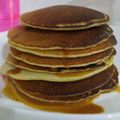El cooksnap de Belén Est cuando hizo Hot Cakes con salsa de Dulce de leche.