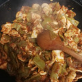 El cooksnap de Atheva cuando hizo Judías verdes rehogadas con pollo champiñones y tomate frito.