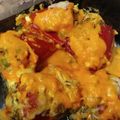 El cooksnap de Marvi cuando hizo Pimientos de piquillo rellenos de quinoa, pollo y verduras.