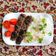 کوک اسنپ Mohaddeseh Allami بعد از امتحان کردن لوله کباب کشمیریKashmiri finger kabob.