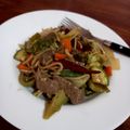 El cooksnap de Alejandra Alvarado cuando hizo Espagueti estilo oriental.