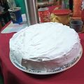 El cooksnap de Ernesto Troncoso cuando hizo Torta bizcocho relleno de manjar y cobertura de merengue.