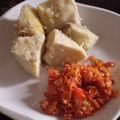  Grace's cooksnap of when they made Egg sauce and Yam.