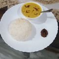 Nilu Rastogi's cooksnap of when they made Kadhi rice.
