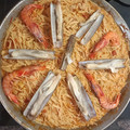 El cooksnap de Marci Gomez cuando hizo Arroz meloso con gamba roja y calamar.