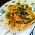 Sanjhbati Sen.'s cooksnap of when they made খমন ঢোকলা (Khaman Dhokla recipe in Bengali).