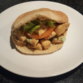 El cooksnap de CRISS cuando hizo Pitas de pollo con salsa de yogur.