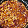 El cooksnap de Natalia cuando hizo Chili con carne y totopos caseros.