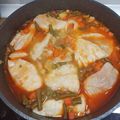 El cooksnap de Eva Moreno Montilla cuando hizo 154. Filetes de merluza con menestra.