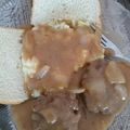 Stephen 's cooksnap of when they made Hamburger Steak with Gravy.