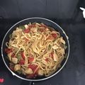 El cooksnap de Alberto AL cuando hizo Pollo teriyaki con pasta .