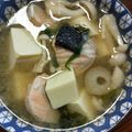 庭秀 的 味噌鮭魚豆腐湯 cooksnap