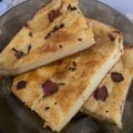 El cooksnap de Agustina Ricciardi cuando hizo Fainá de queso y panceta.