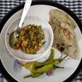Twinkal Kalpesh Kabrawala's cooksnap of when they made કાઠિયાવાડી રીંગણ નો ઓળો અને બાજરી ના રોટલા (kathiyawadi ringan no oro and bajri na rotla).