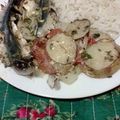 El cooksnap de marlenemendible cuando hizo Sardinas marinadas al horno, con fondo de tomates, cebollas, y patatas asadas.