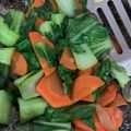 Cooksnap Aina Fatyni semasa beliau membuat Sawi Rebus Bersama Tauhu Sutera (Tofu).