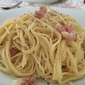 El cooksnap de Marieta cuando hizo Espaguetis carbonara (los de toda la vida).