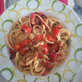 El cooksnap de Aida Cocina cuando hizo Tallarines con pimientos al curry.