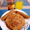 Betty Pauline Eggemeyer's cooksnap of when they made Fluffy pancakes.