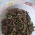 Sadaf Abdul Karim's cooksnap of when they made Crispy beef chilli with egg fried rice.