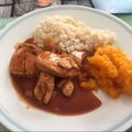El cooksnap de Johanna Estela Gutierrez cuando hizo Conitos de pollo en salsa bbq.