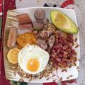 El cooksnap de Camilo Andrés Galeano cuando hizo Bandeja paisa o Bandeja de arriero.