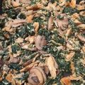 El cooksnap de Marta cuando hizo Revuelto de champiñones con espinacas y pavo.