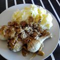 El cooksnap de Lorena Ilas cuando hizo Muslos de pollo con champiñones al limón.