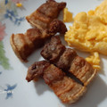 El cooksnap de Luz cuando hizo Patatas revolconas con torreznos en airfryer.