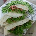 Sadaf Nouman's cooksnap of when they made Pita pocket Sandwich.