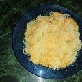 El cooksnap de LUis Doldán cuando hizo Fideos con salsa de pollo y pimentón.