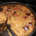 El cooksnap de eva cuando hizo Arroz con butifarra y puntas de jamón.