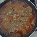 El cooksnap de Sonia Estrada de Vides cuando hizo Hígado de res encebollado.