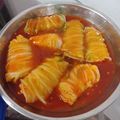 Cooksnap dari natali untuk resep Sawi Putih Gulung Isi Tahu Guyur Saus Segar