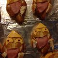 Nikki Lauko's cooksnap of when they made Halloween Ghost Sandwiches.