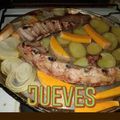 El cooksnap de Natalia cuando hizo Costilla de cerdo al horno con cebolla y calabaza.