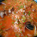 El cooksnap de Cris cuando hizo Arroz caldoso de almejas en salsa de azafrán.